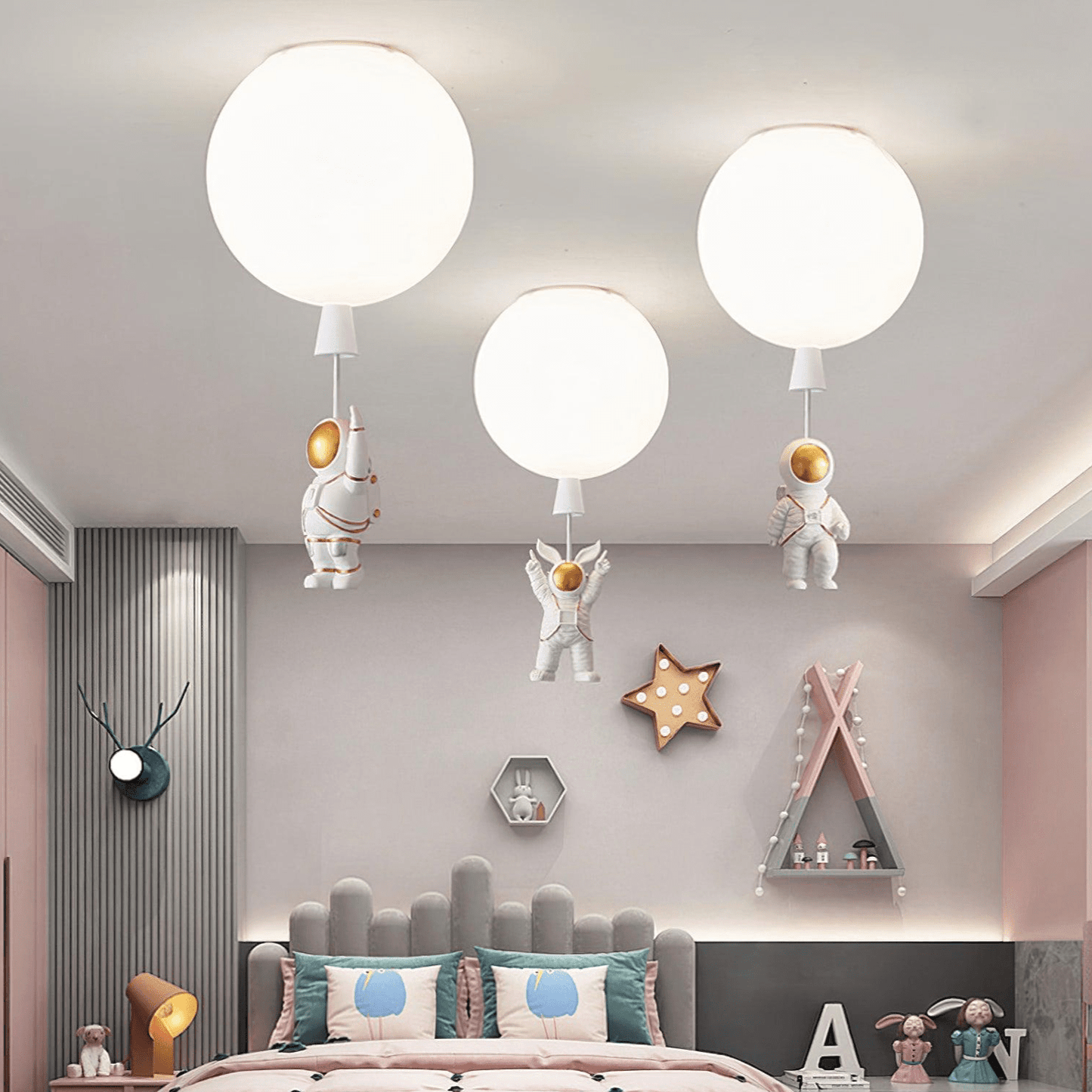 AstroMond – Moderne LED-Mondlampe mit Astronauten-Dekor