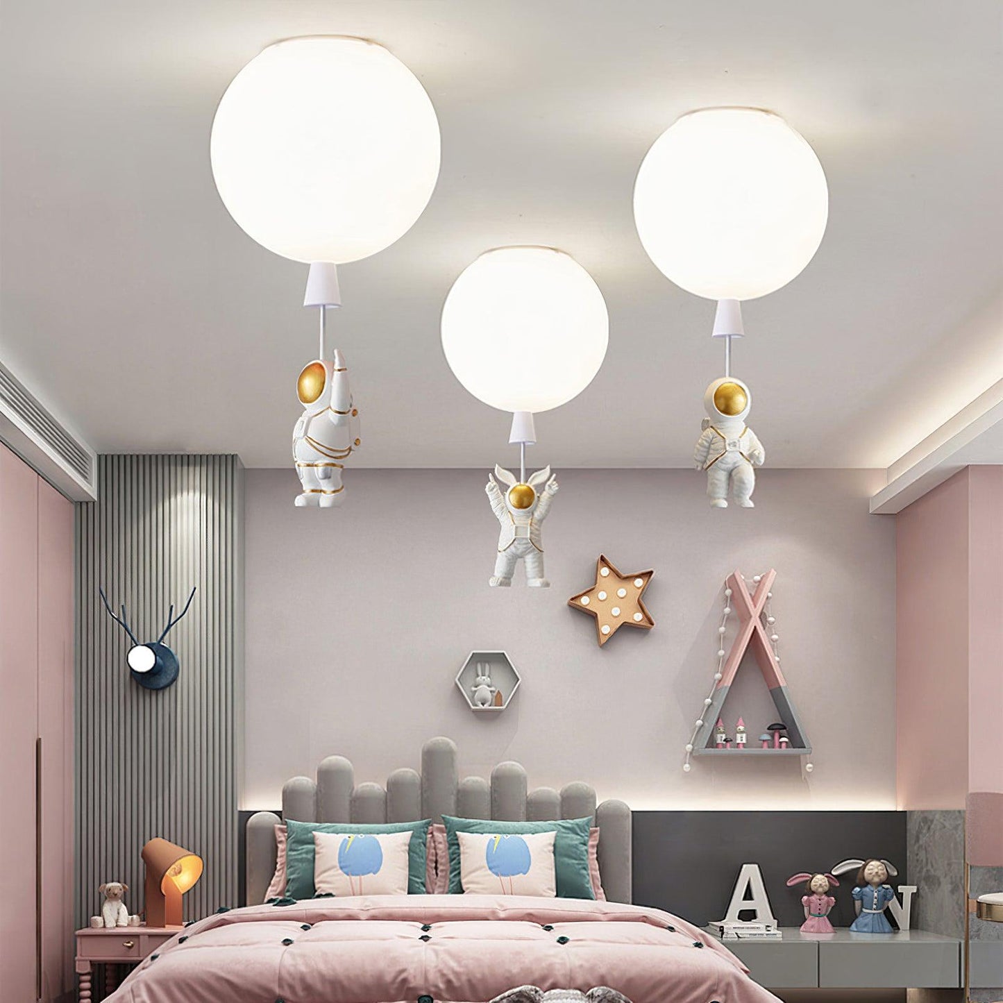 AstroMond – Moderne LED-Mondlampe mit Astronauten-Dekor