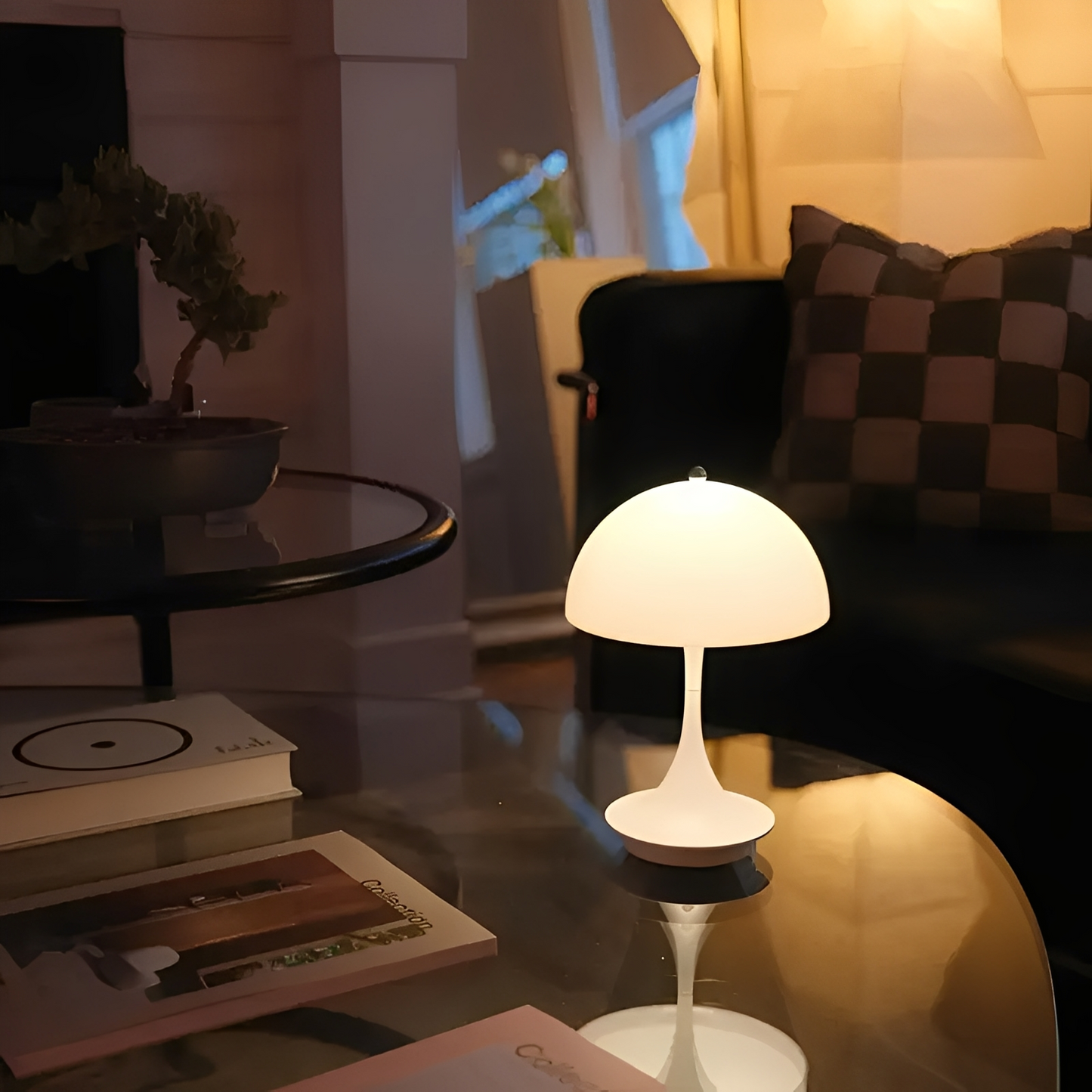 Mimi – Wiederaufladbare Tischlampe in Pilzform mit Berührungsfunktion