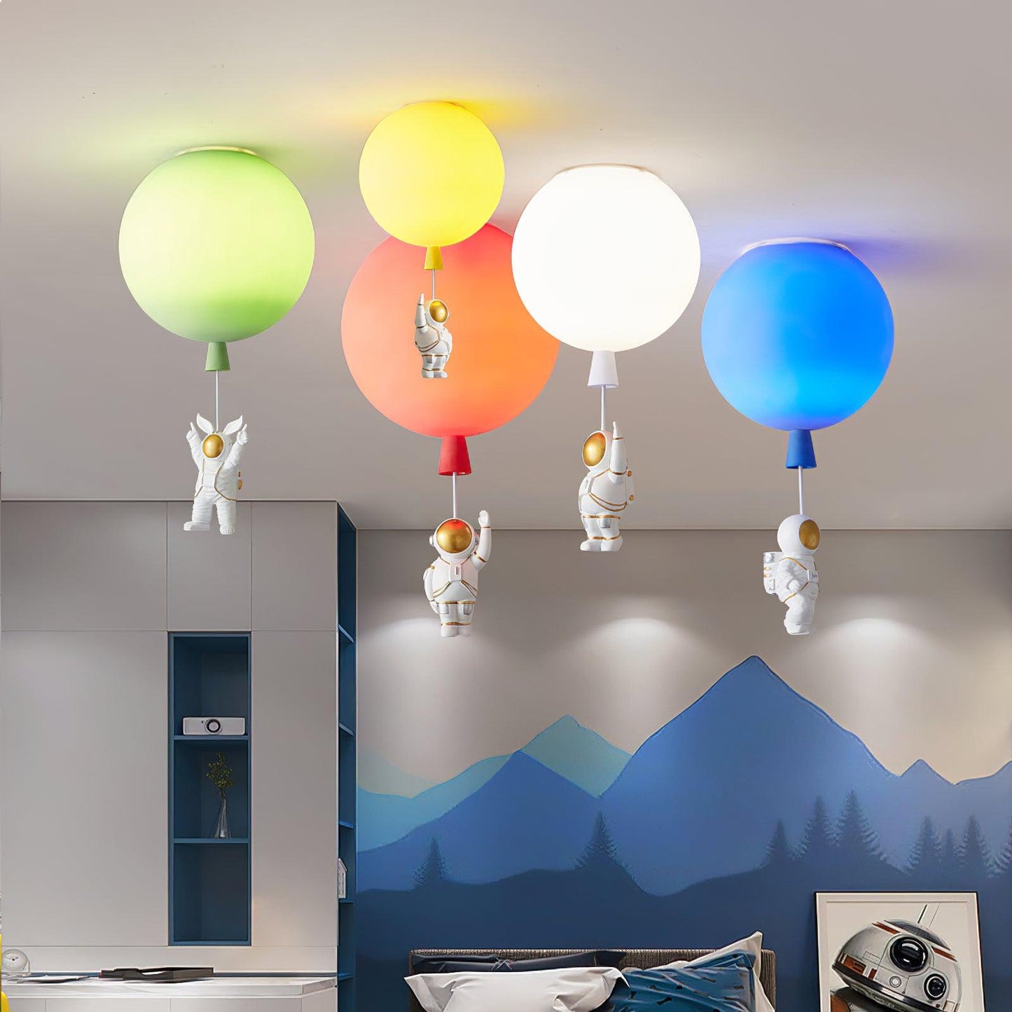 AstroMond – Moderne LED-Mondlampe mit Astronauten-Dekor