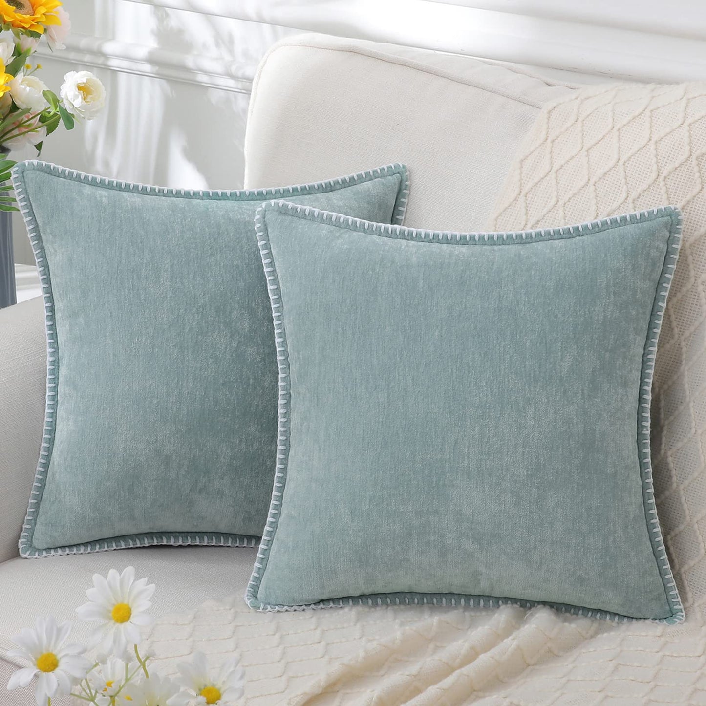 Audrey – Chenille-Kissenbezug für edles Wohndesign