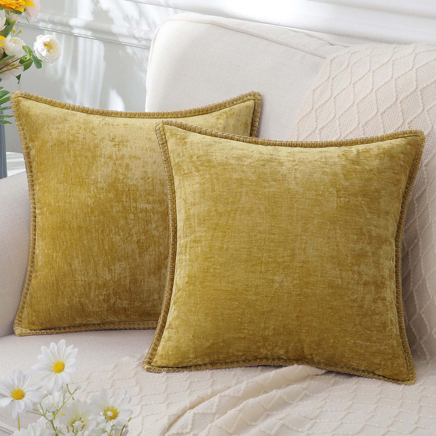 Audrey – Chenille-Kissenbezug für edles Wohndesign