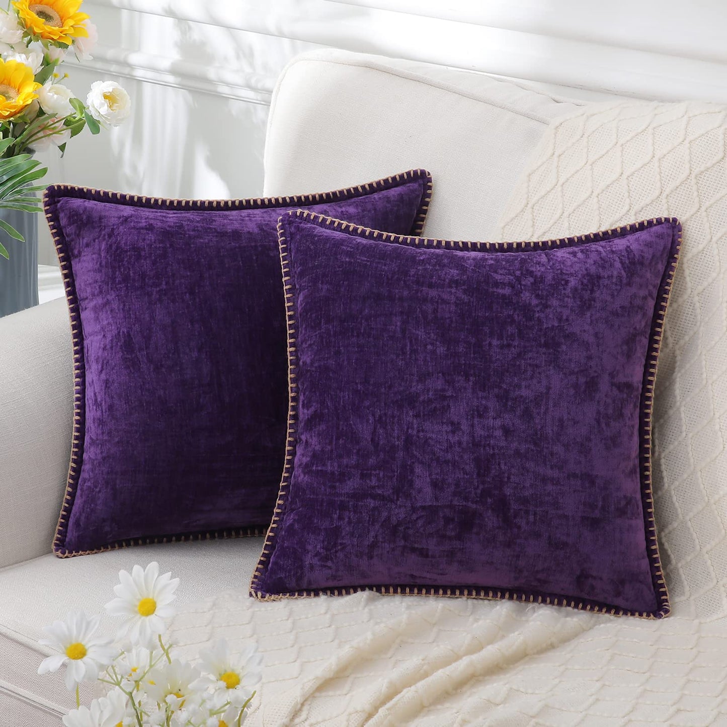 Audrey – Chenille-Kissenbezug für edles Wohndesign