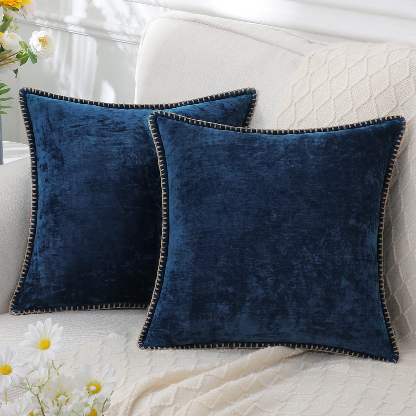Audrey – Chenille-Kissenbezug für edles Wohndesign