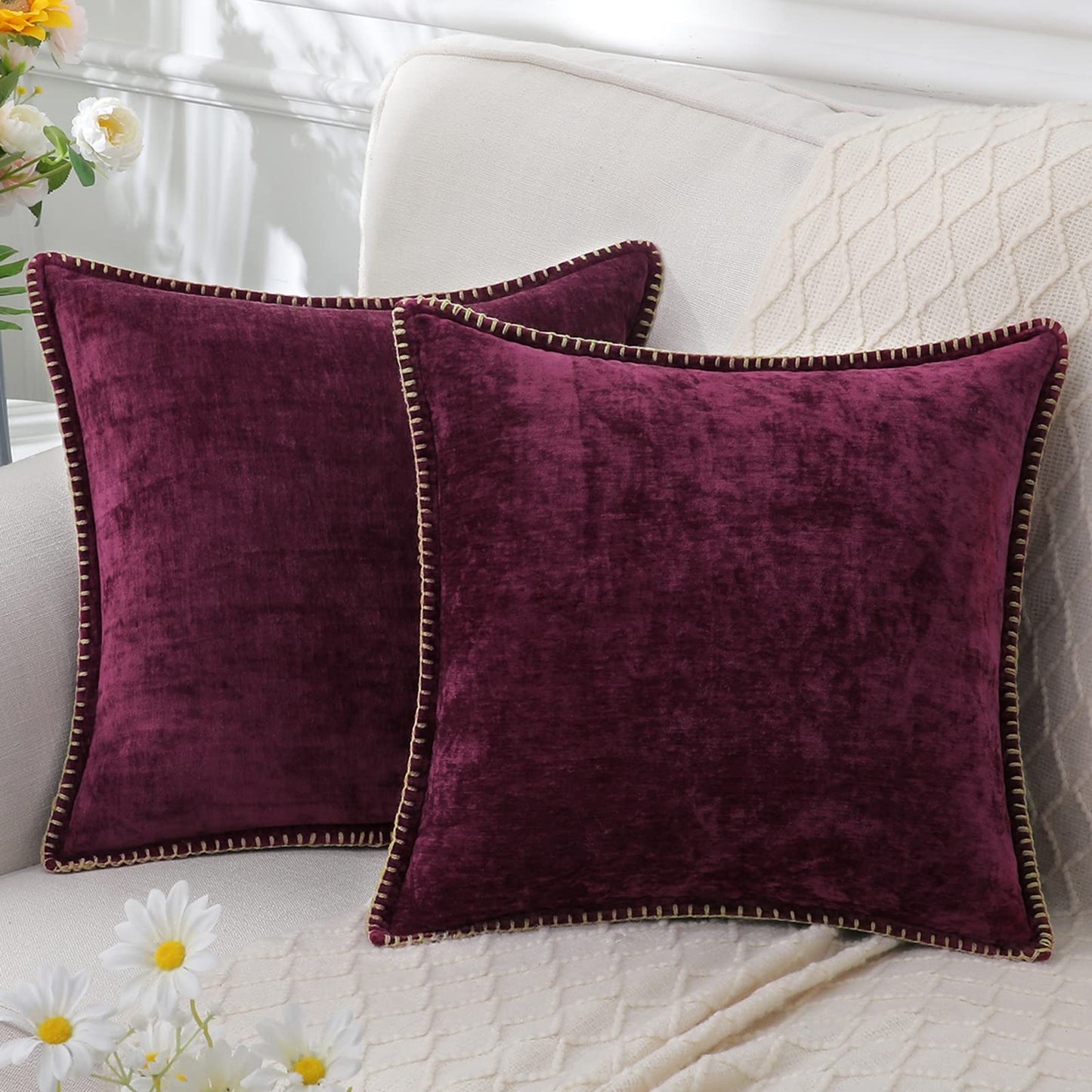 Audrey – Chenille-Kissenbezug für edles Wohndesign