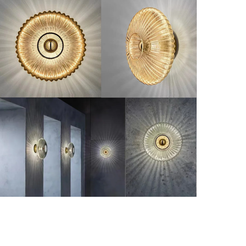 Glaswandleuchte Im Französischen Bauhausstil