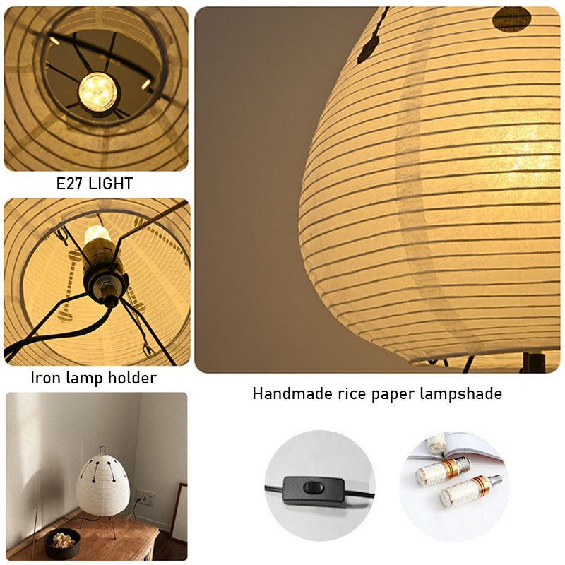 Japanische Reispapier-Tischlampe
