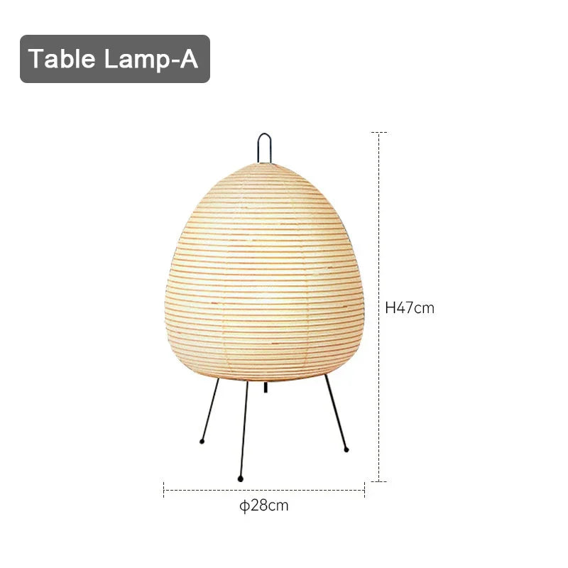 Japanische Reispapier-Tischlampe