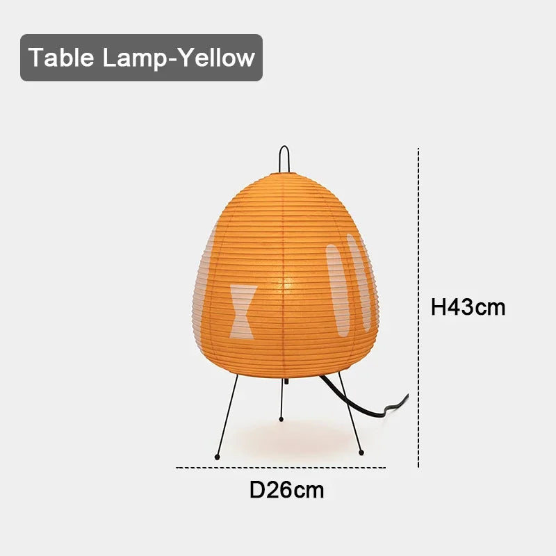 Japanische Reispapier-Tischlampe