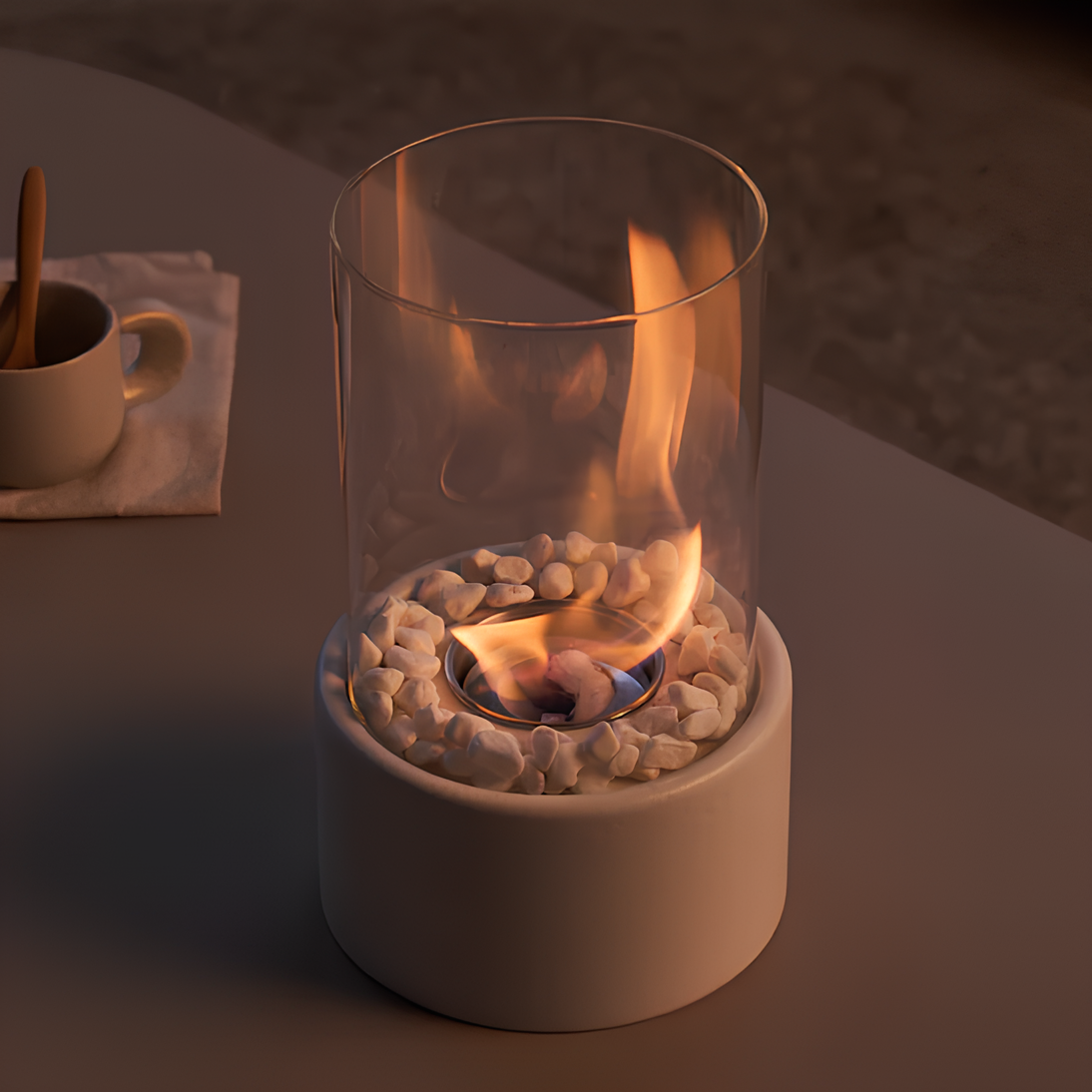 Lumea – Tragbare Glas-Tischfeuerlampe