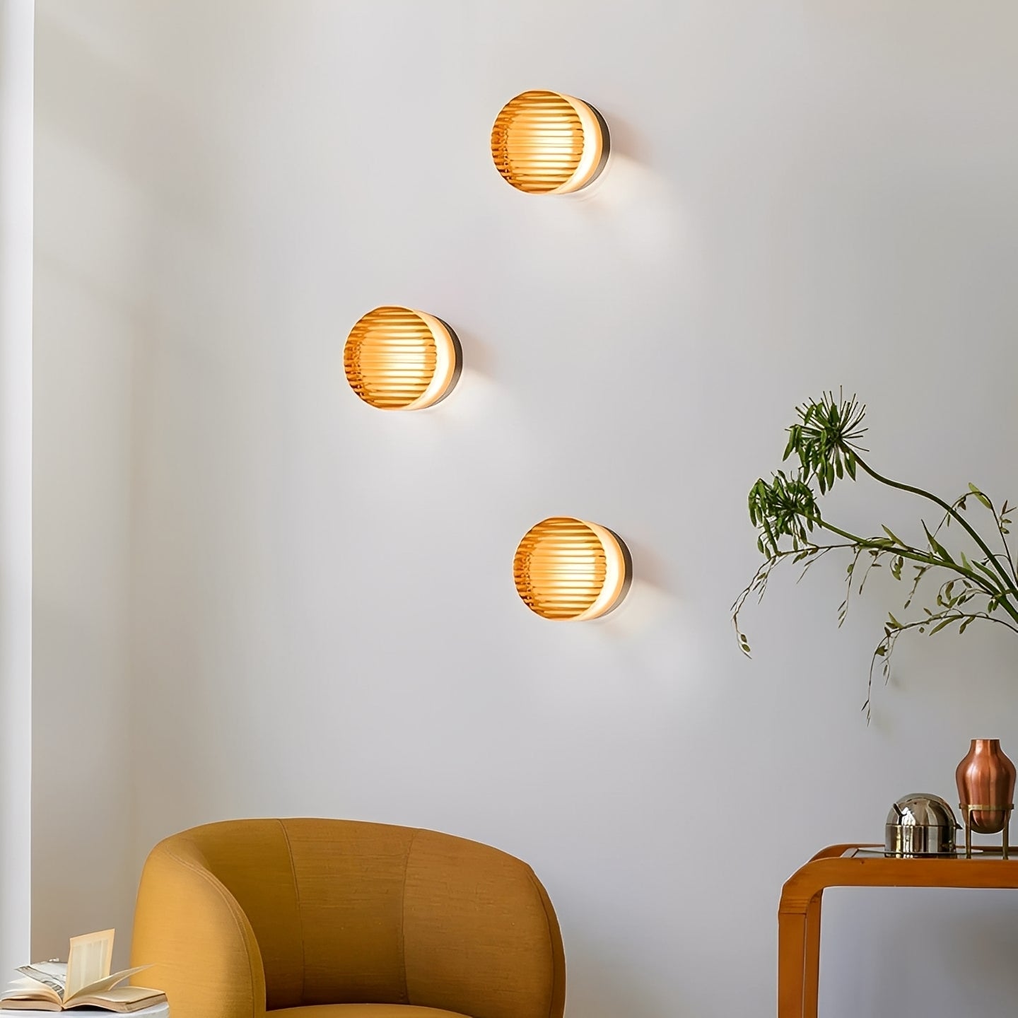 Kira – Skandinavische Wandlampe mit Wellenmuster