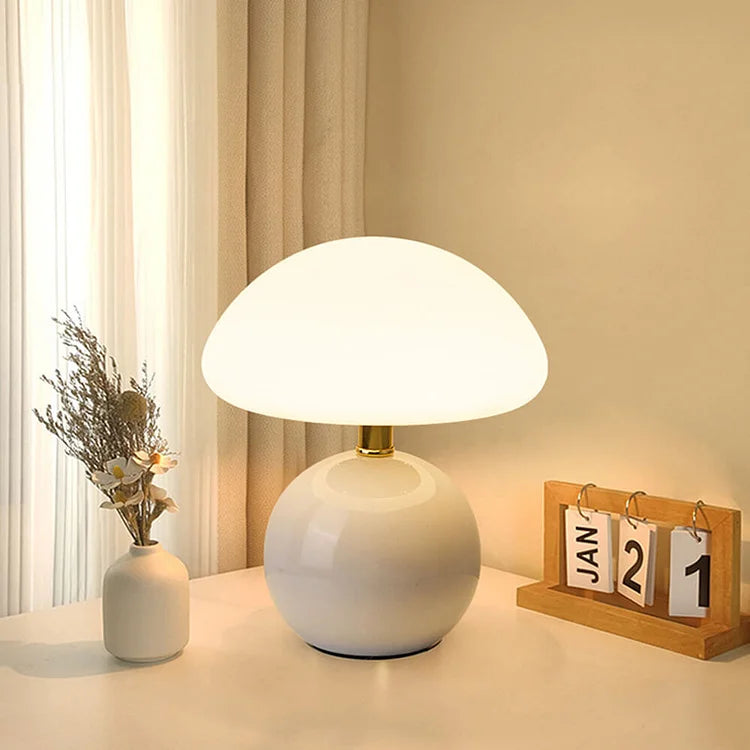 Signe – Französische Creme Pilz Lampe