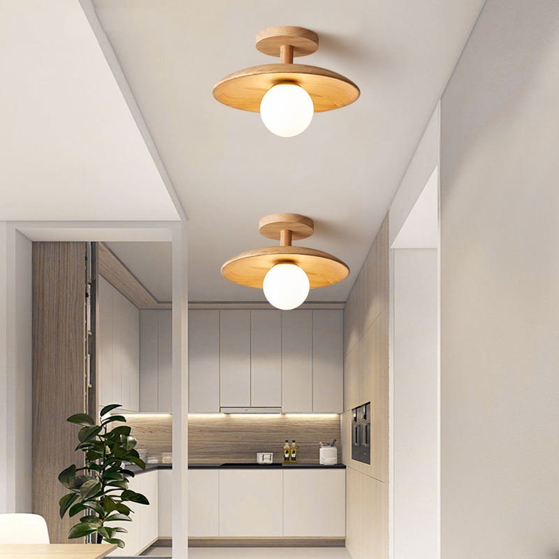 ZenLicht – Japanisch inspirierte Deckenleuchte aus Naturmaterialien