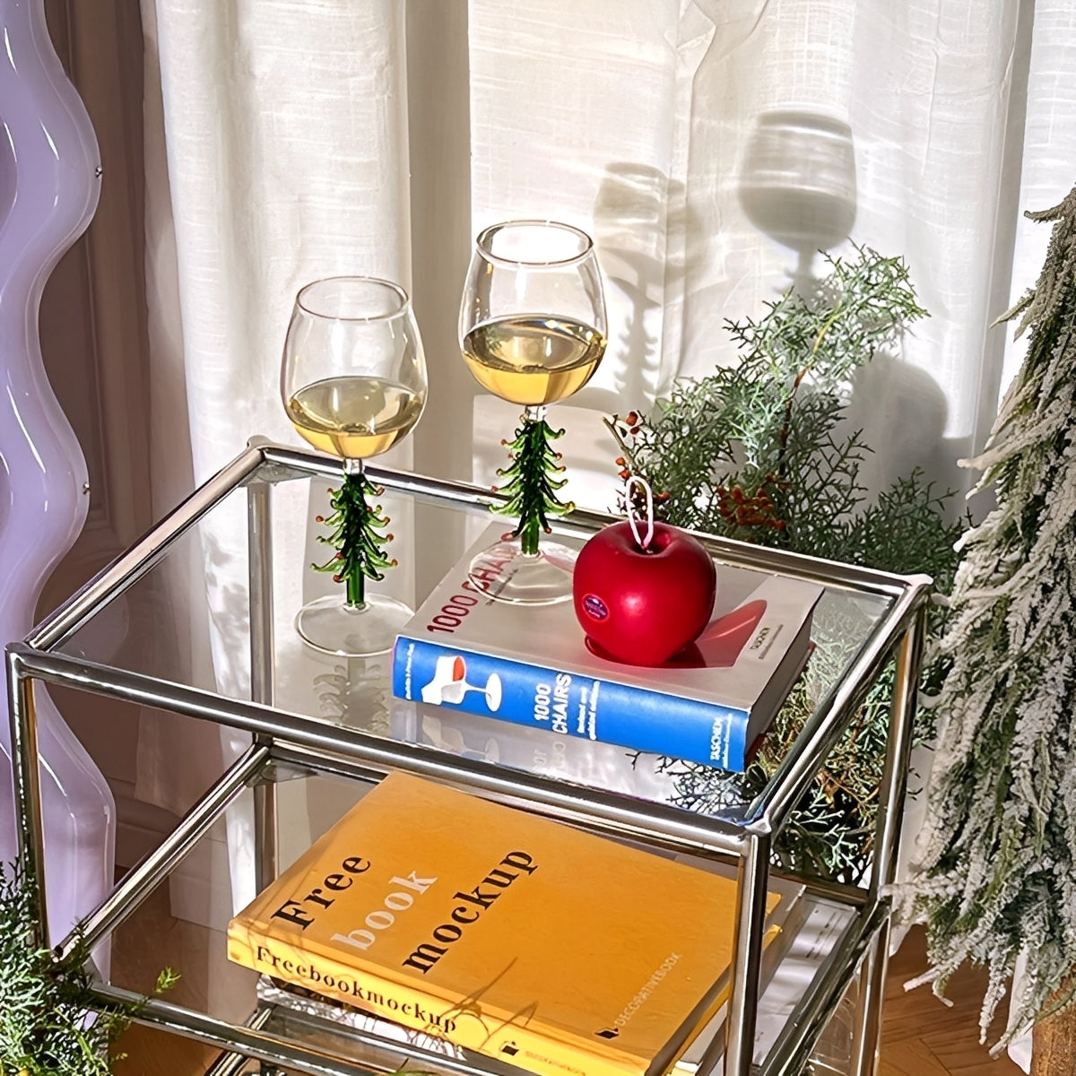 Festiva – Weihnachtsbaum-Weinglas aus Borosilikat