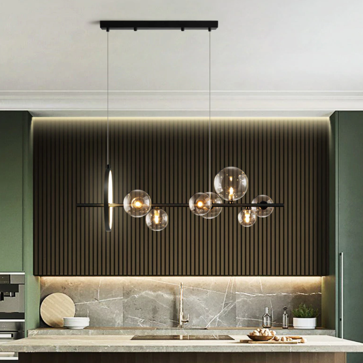 BlasenLicht – Moderner Glasblasen-Kronleuchter mit Lichtspiel