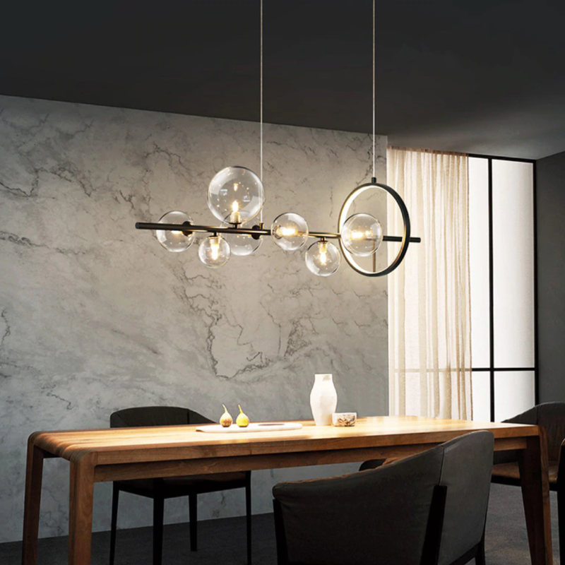 BlasenLicht – Moderner Glasblasen-Kronleuchter mit Lichtspiel