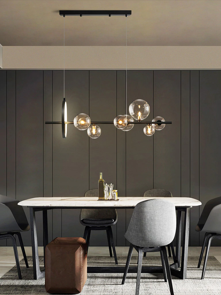 BlasenLicht – Moderner Glasblasen-Kronleuchter mit Lichtspiel