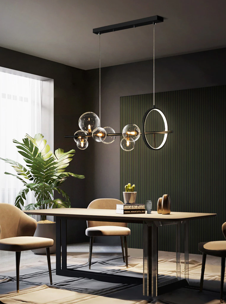 BlasenLicht – Moderner Glasblasen-Kronleuchter mit Lichtspiel
