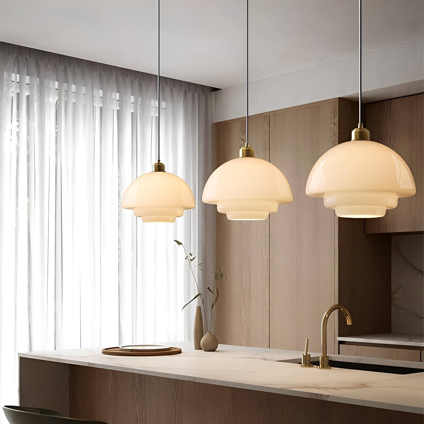 Lucine – Schlichter Kronleuchter aus Glas