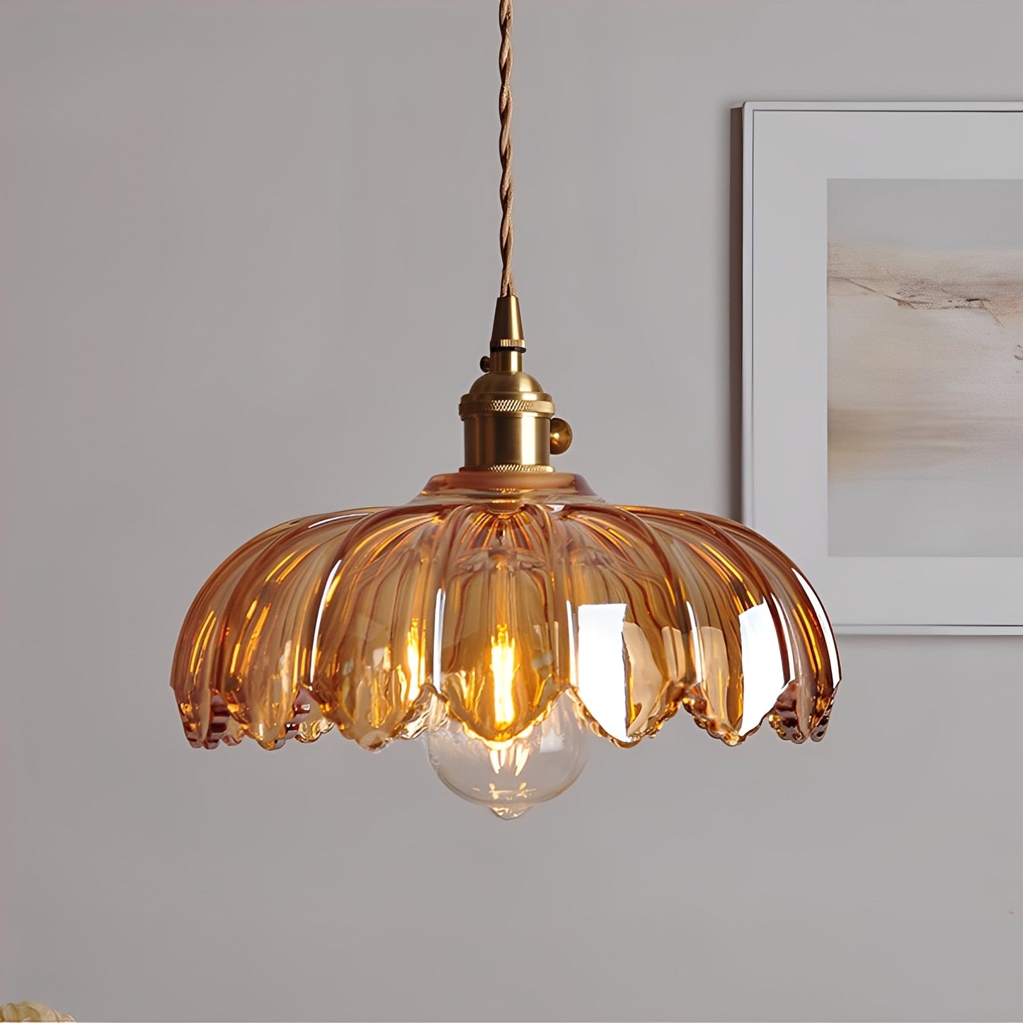 Alaric – Café-Lampe aus Messing und Glas
