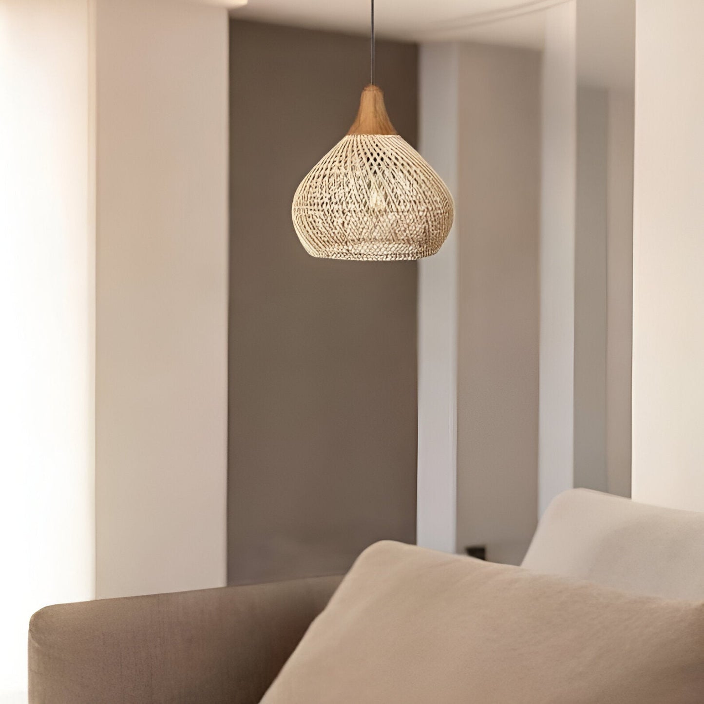 Yuji – Boho Rattan Hängelampe