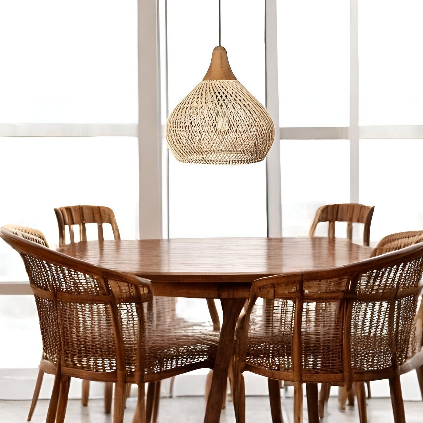 Yuji – Boho Rattan Hängelampe