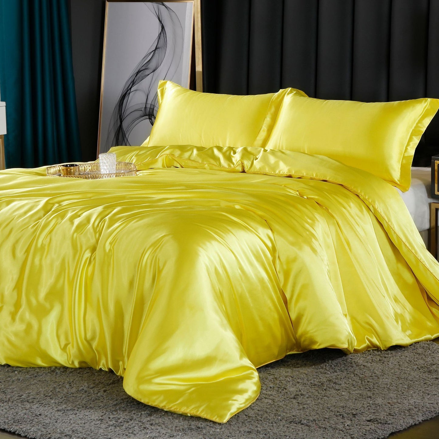 Nordic Dream - 4 Stück Superweiches Luxusseide Bettwäsche Set