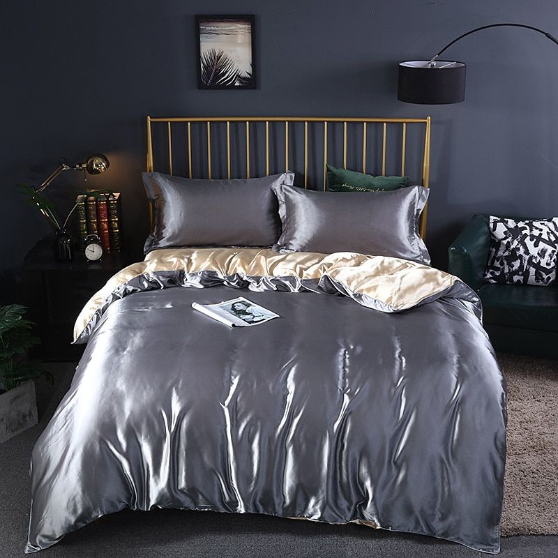 Nordic Dream - 4 Stück Superweiches Luxusseide Bettwäsche Set