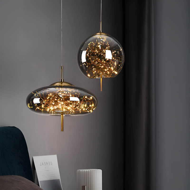 Ellyse – Hängelampe mit funkelndem Glas-Look: Klassische Eleganz und moderne Magie