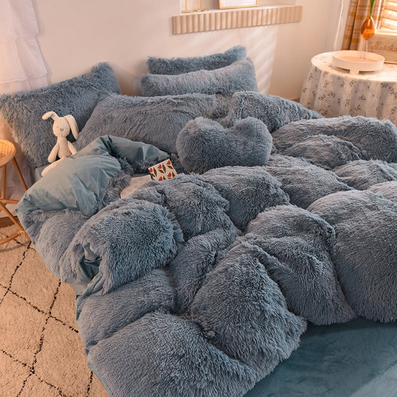 Liora – Kuschelige Winterdecke aus Mink-Velours und Flanell für gemütliche Nächte