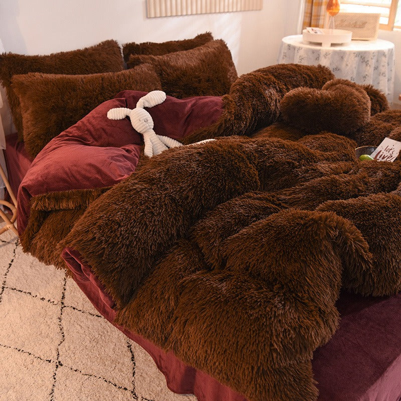 Liora – Kuschelige Winterdecke aus Mink-Velours und Flanell für gemütliche Nächte