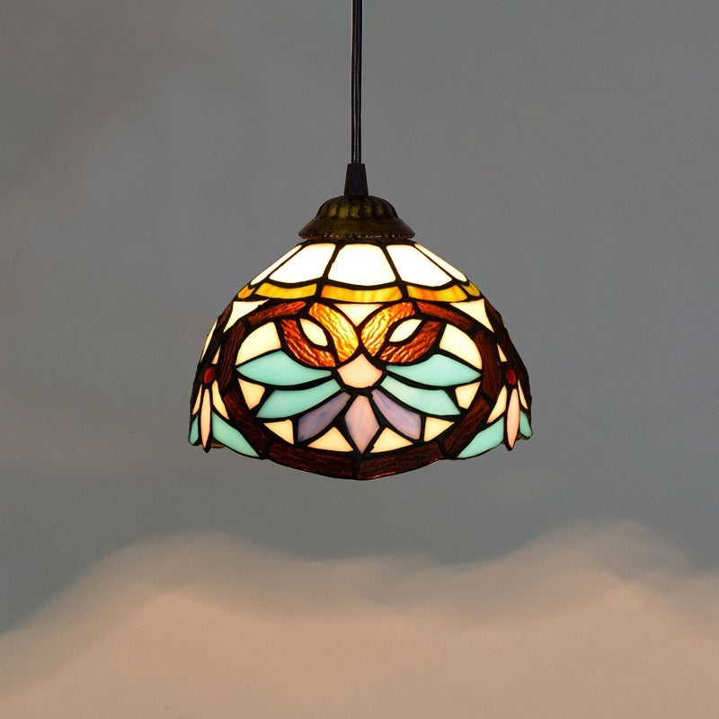 Roku – Mediterraner Leuchter aus Buntglas