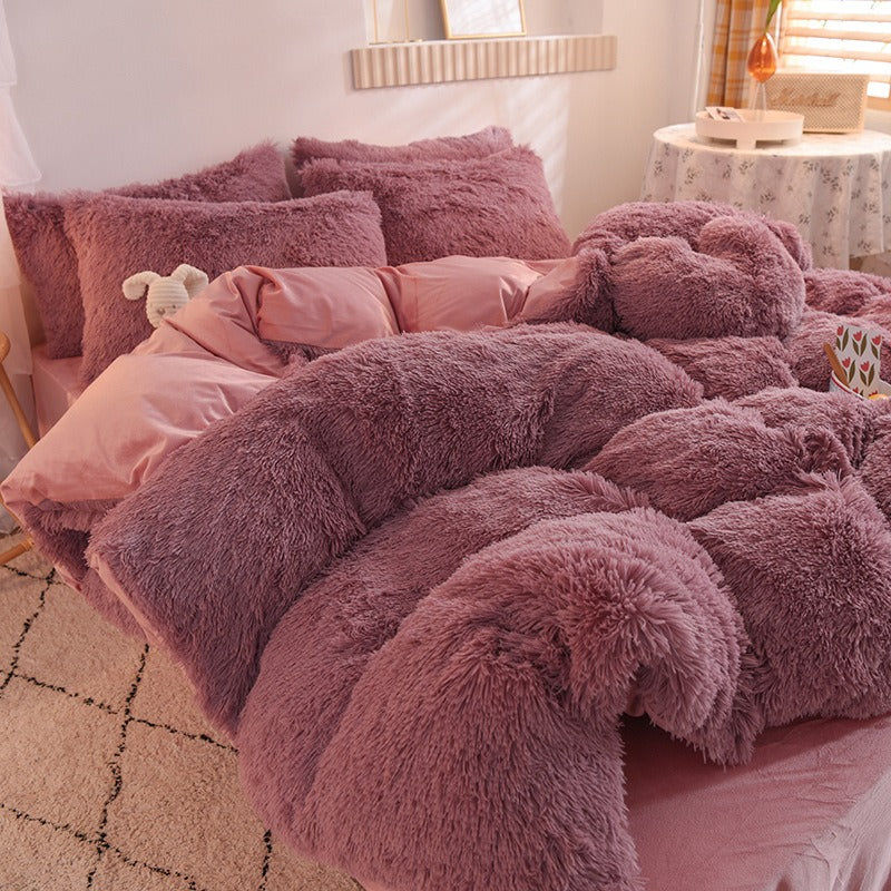 Liora – Kuschelige Winterdecke aus Mink-Velours und Flanell für gemütliche Nächte