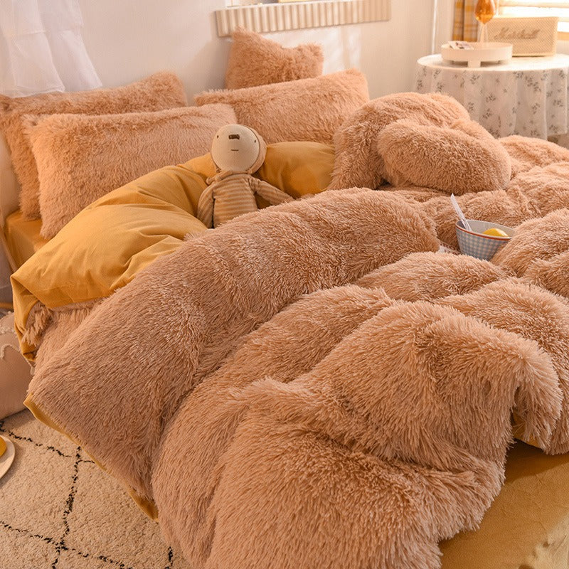 Liora – Kuschelige Winterdecke aus Mink-Velours und Flanell für gemütliche Nächte