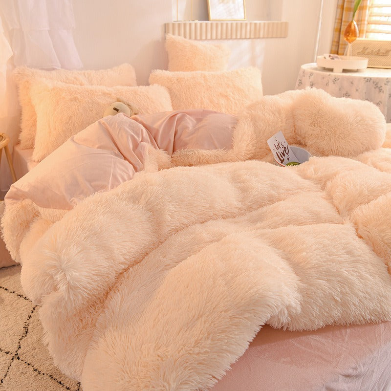 Liora – Kuschelige Winterdecke aus Mink-Velours und Flanell für gemütliche Nächte