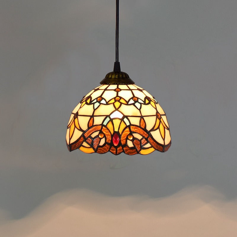 Roku – Mediterraner Leuchter aus Buntglas