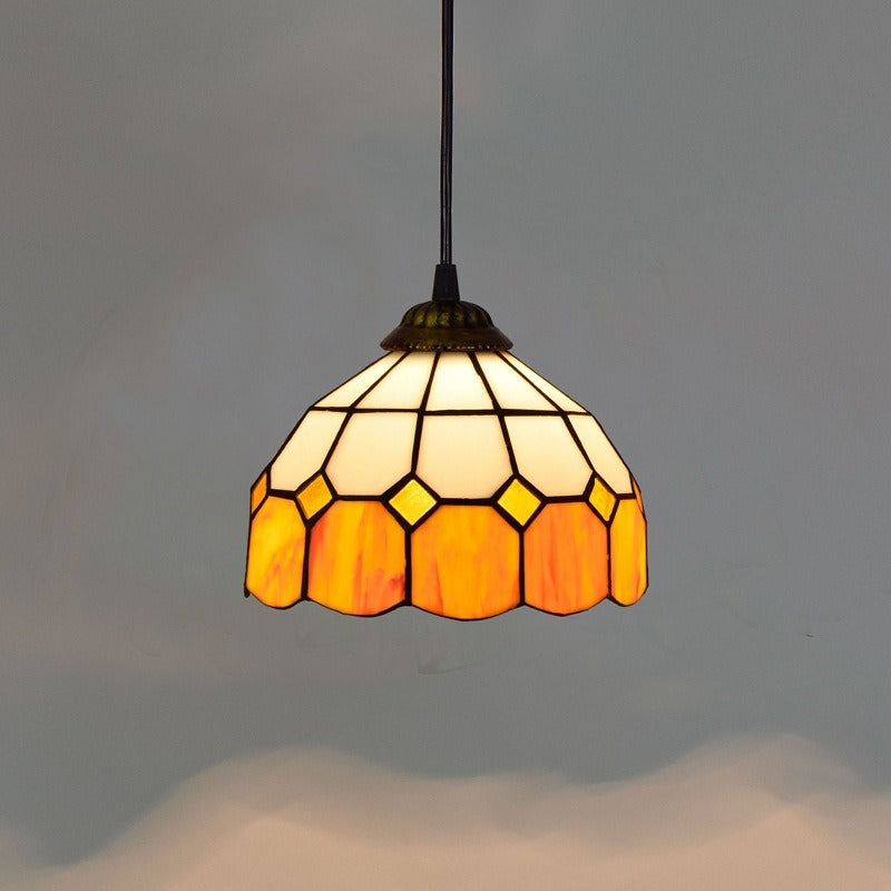 Roku – Mediterraner Leuchter aus Buntglas