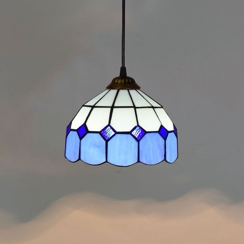 Roku – Mediterraner Leuchter aus Buntglas