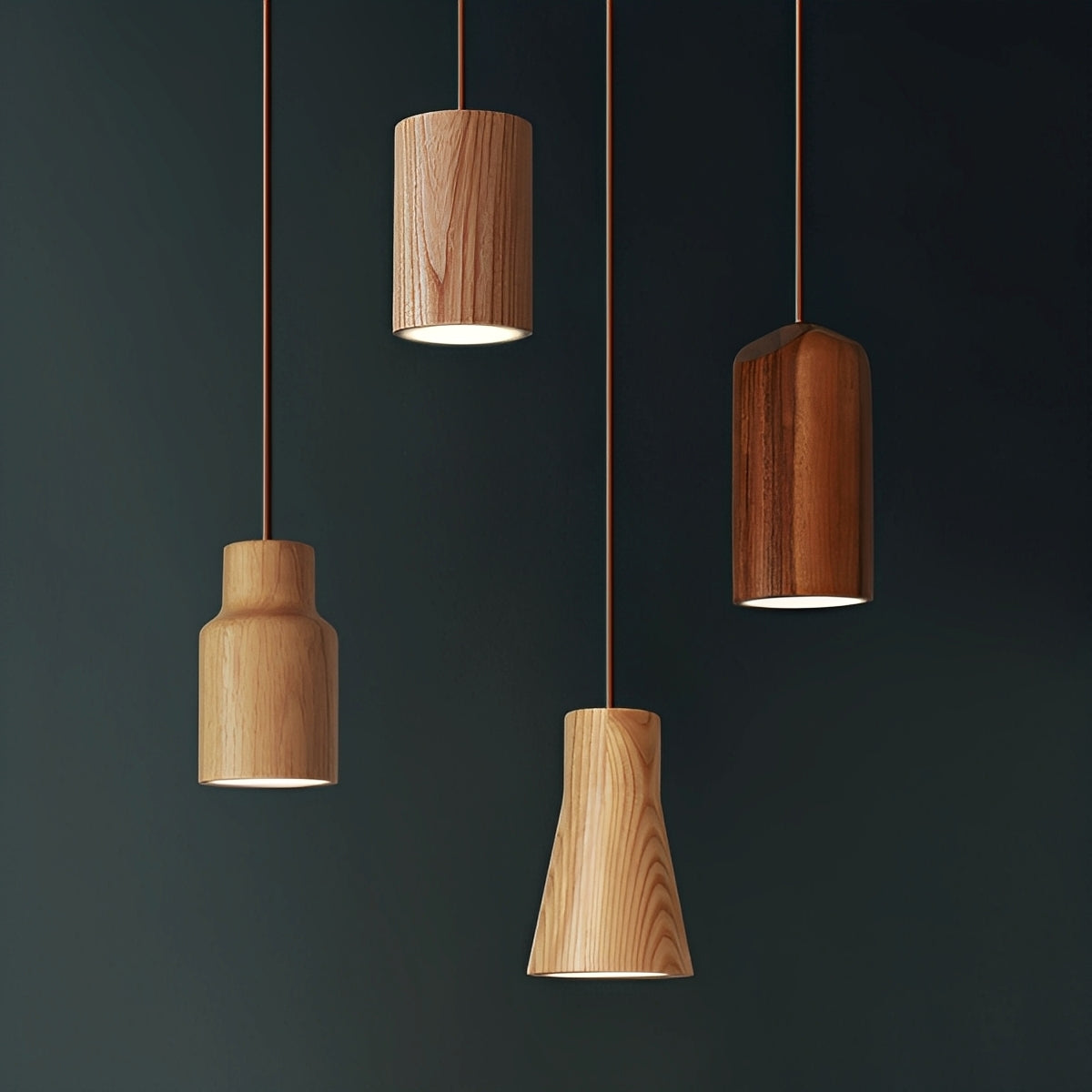 Yumi – Kreativer Holz-Kronleuchter im modernen Stil
