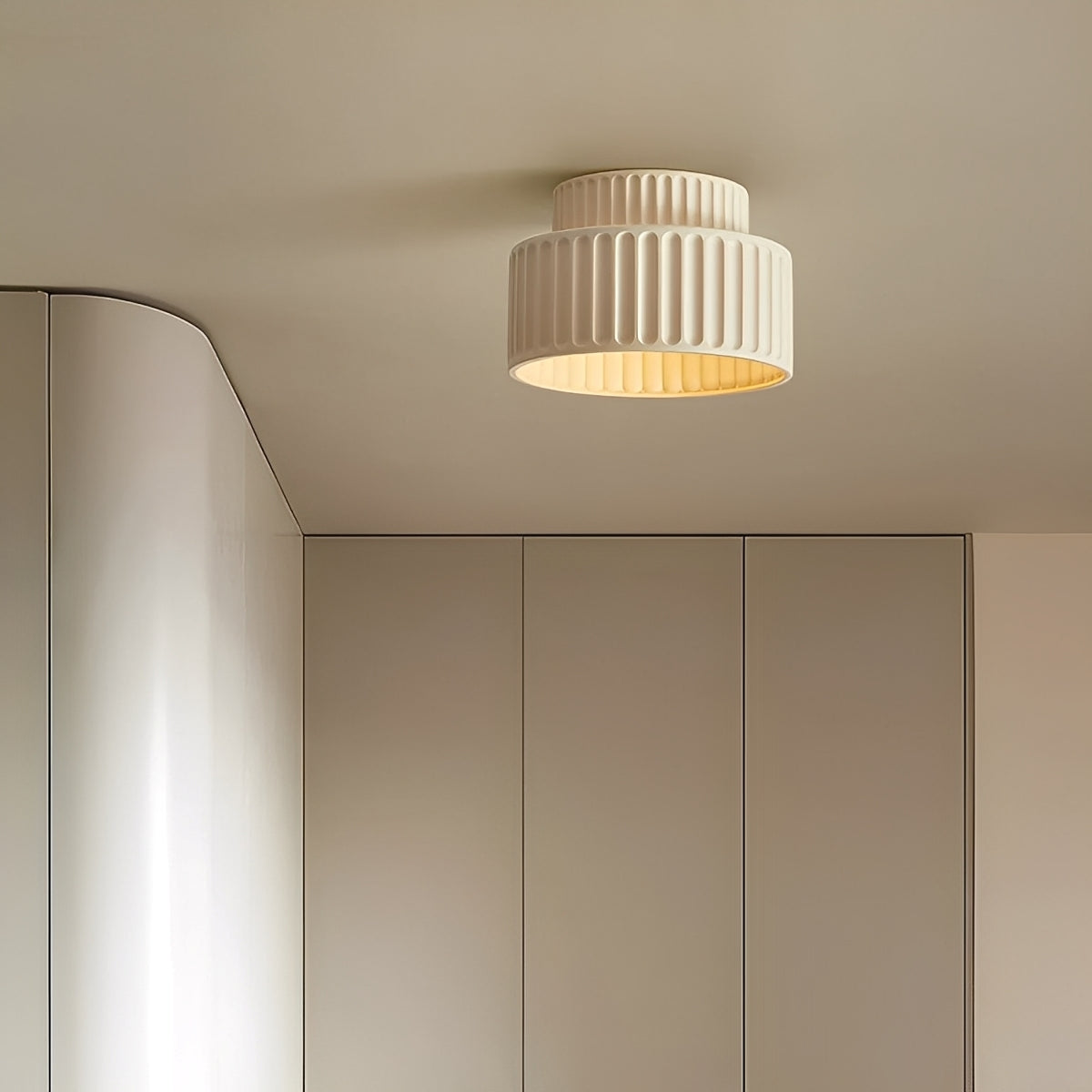 Coralie – Creme-Stil LED-Deckenlampe