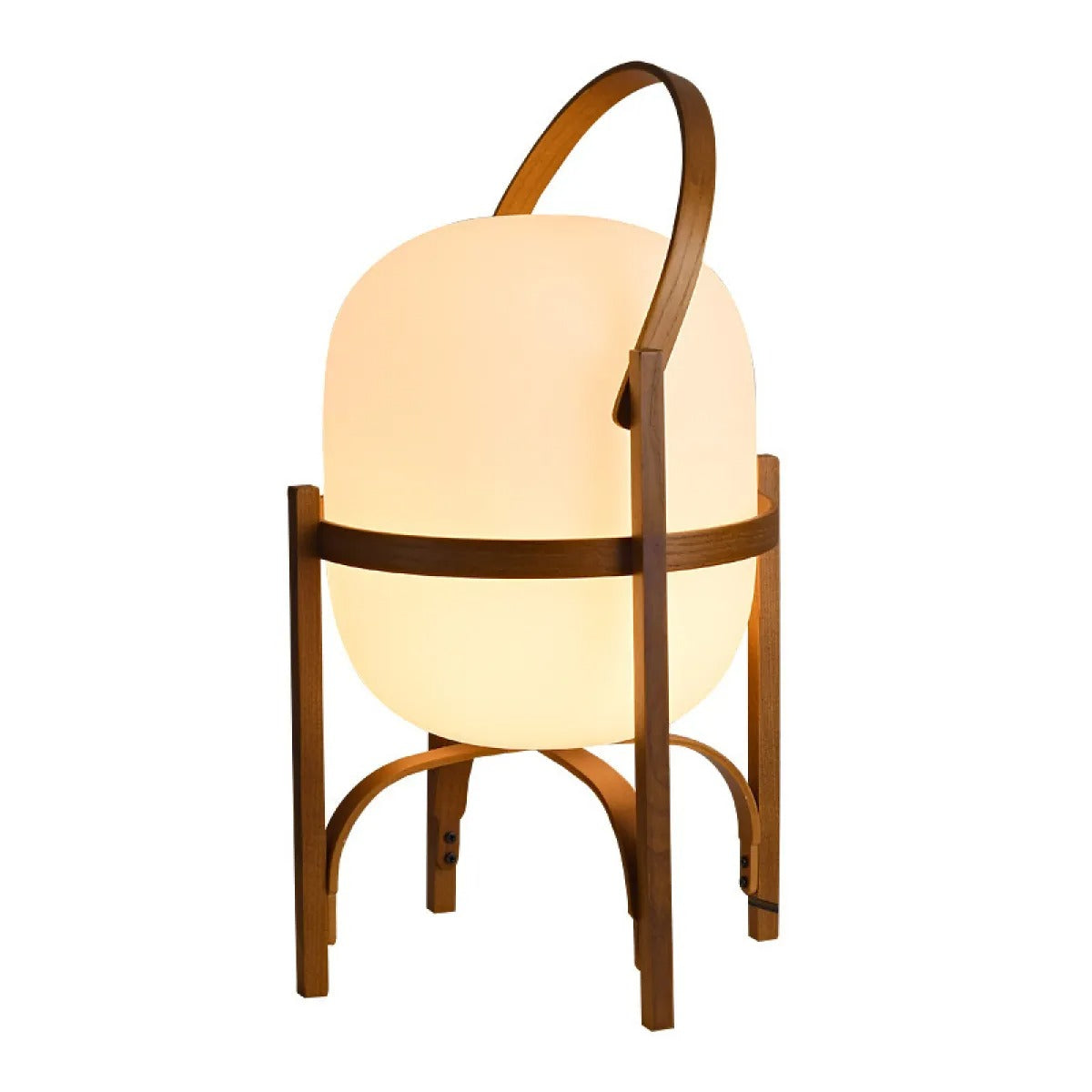 Malin – Holz & Glas Standlampe