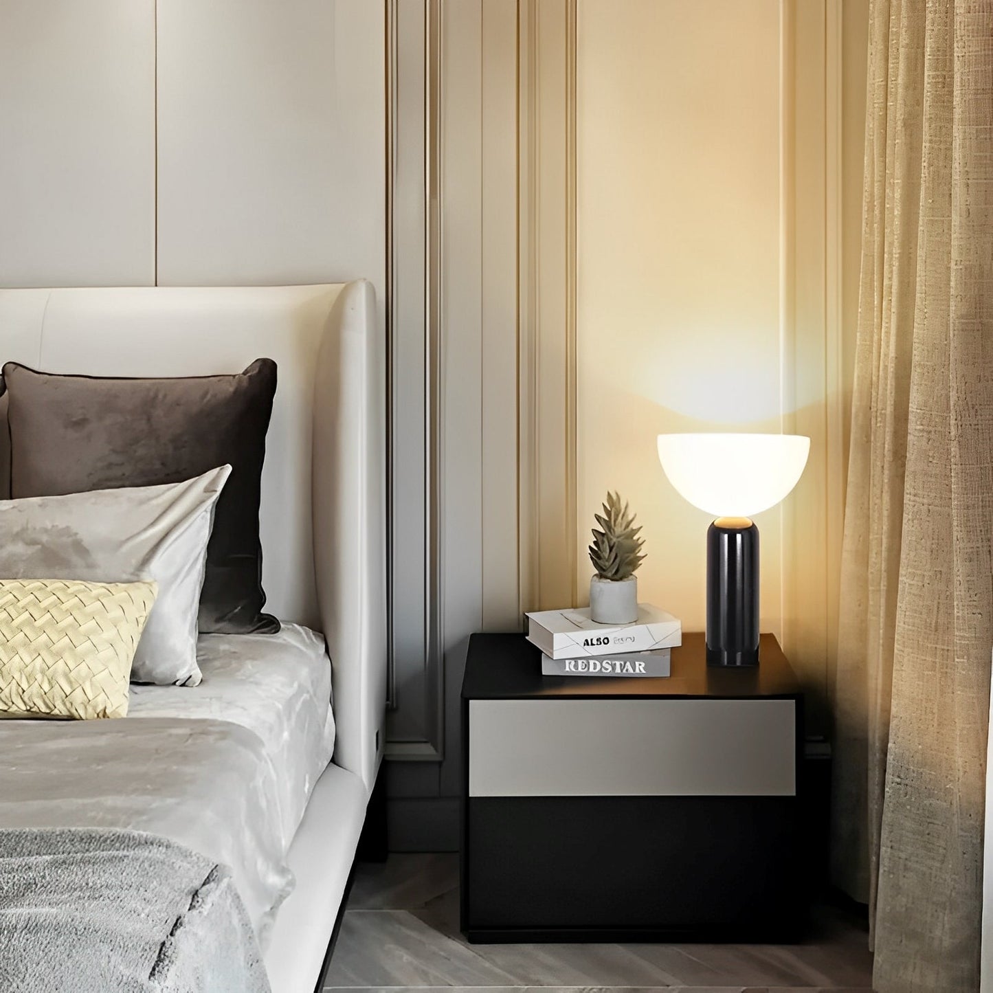 Raja – Schicke Tischlampe mit Marmorfuß und stilvollem Design