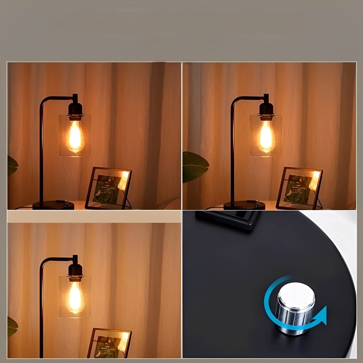 Carmina – Tischlampe mit USB-Ports & Stufenloser Helligkeitseinstellung