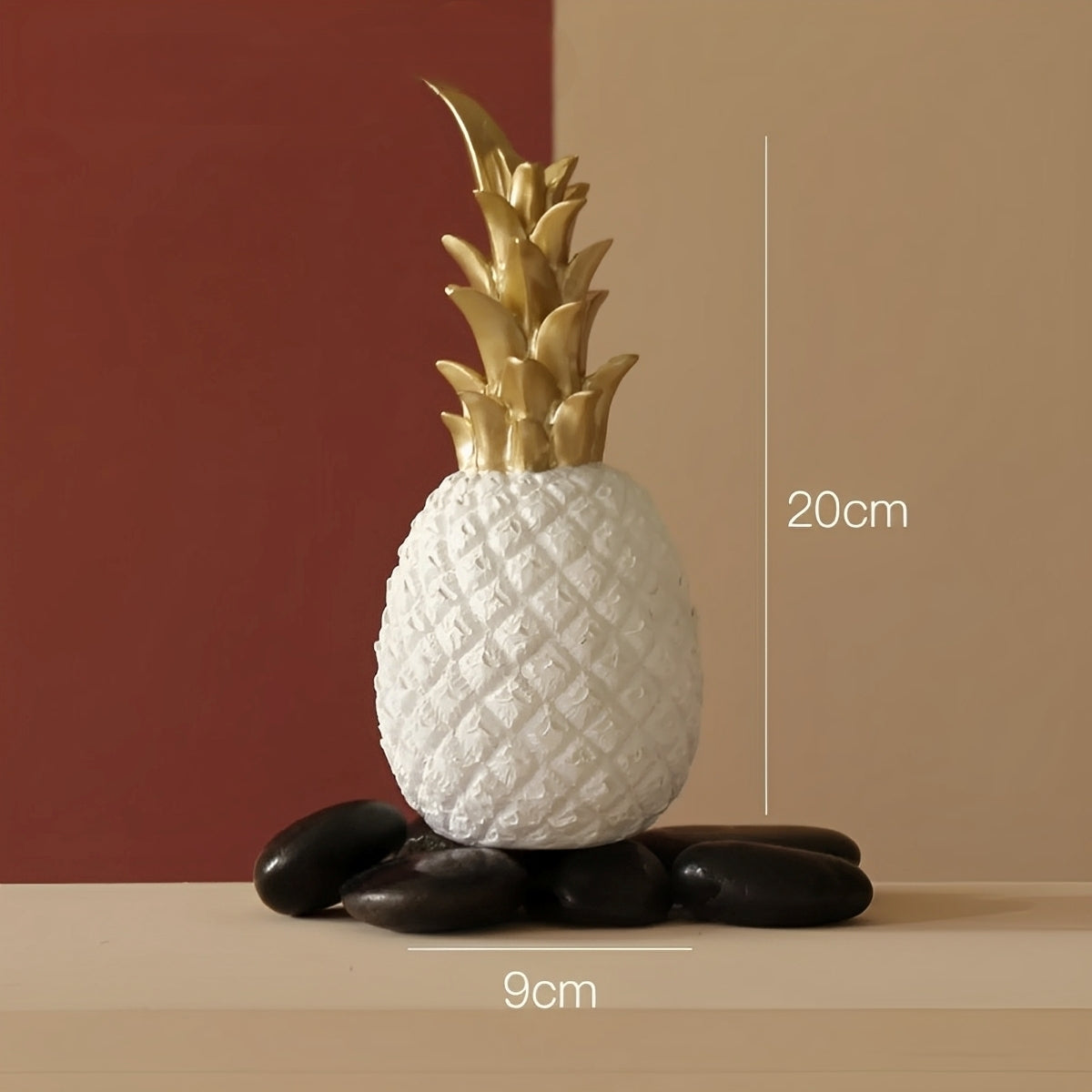 Phineas – Schicke Ananas-Dekoration aus Harz für sommerliche Wohnhighlights