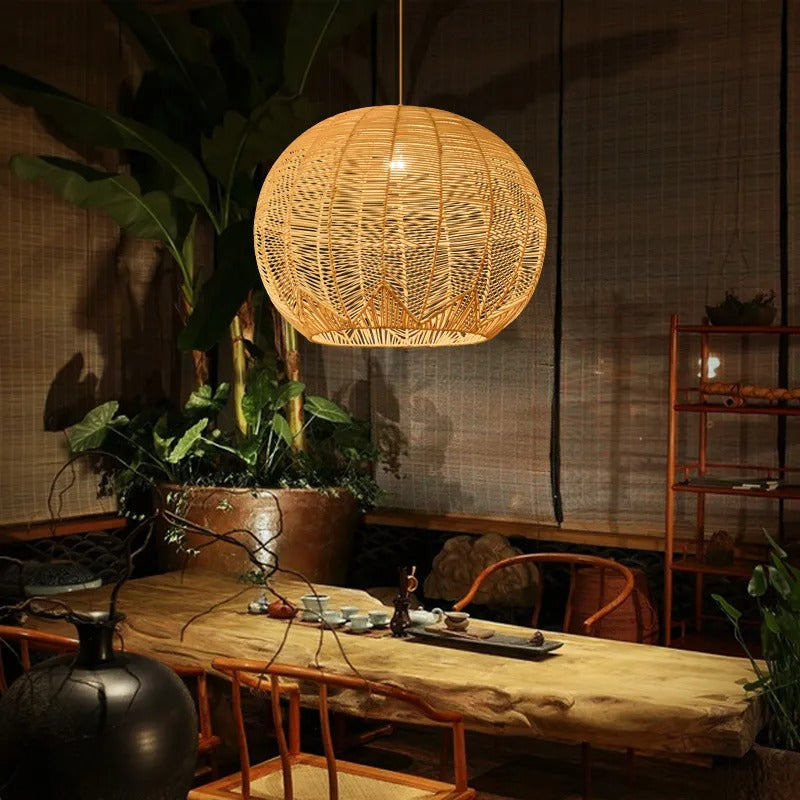 Aiko – Japanische Zen Rattan Hängelampe