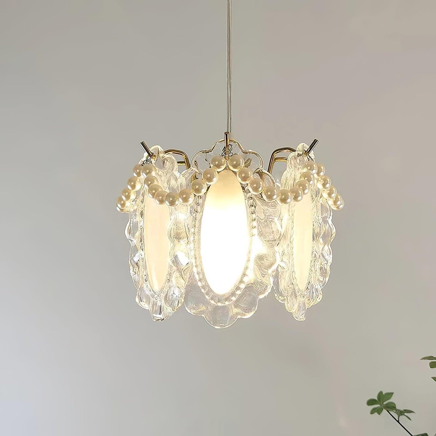 Florina – Glas-Hängeleuchte mit Blumenmustern für elegante Räume