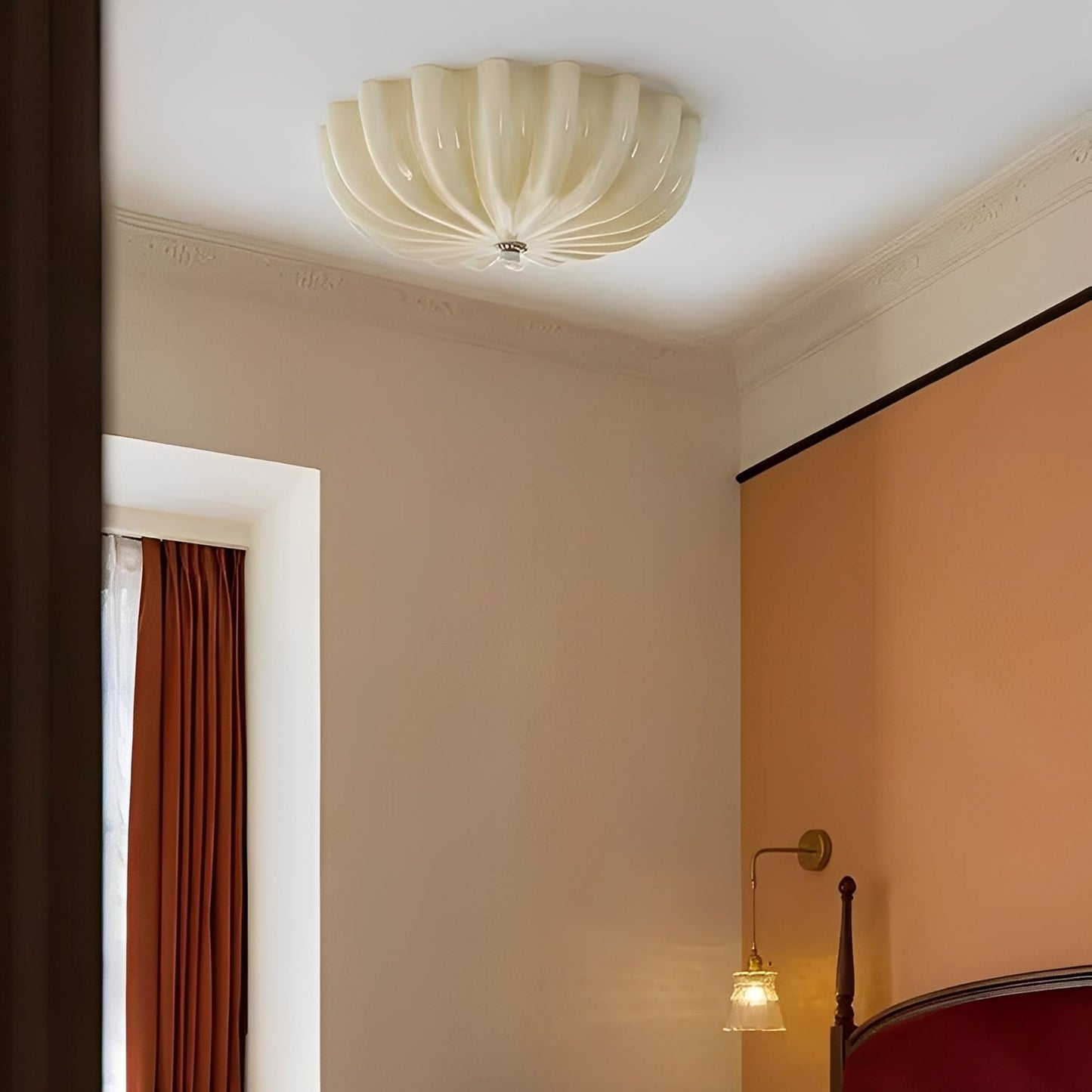 Hana – Glas-Deckenleuchte im modernen Cream-Stil