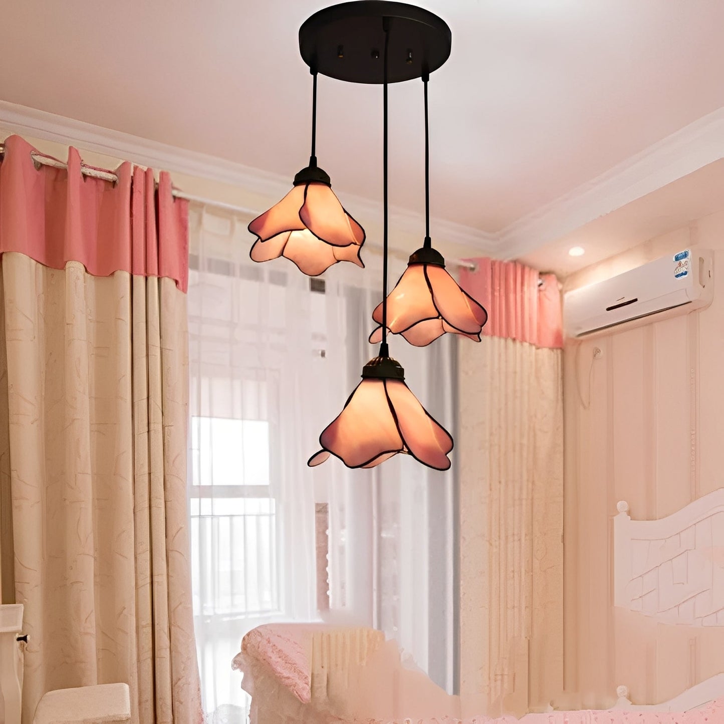 Vivienne – Tiffany Retro Glas-Deckenlampe
