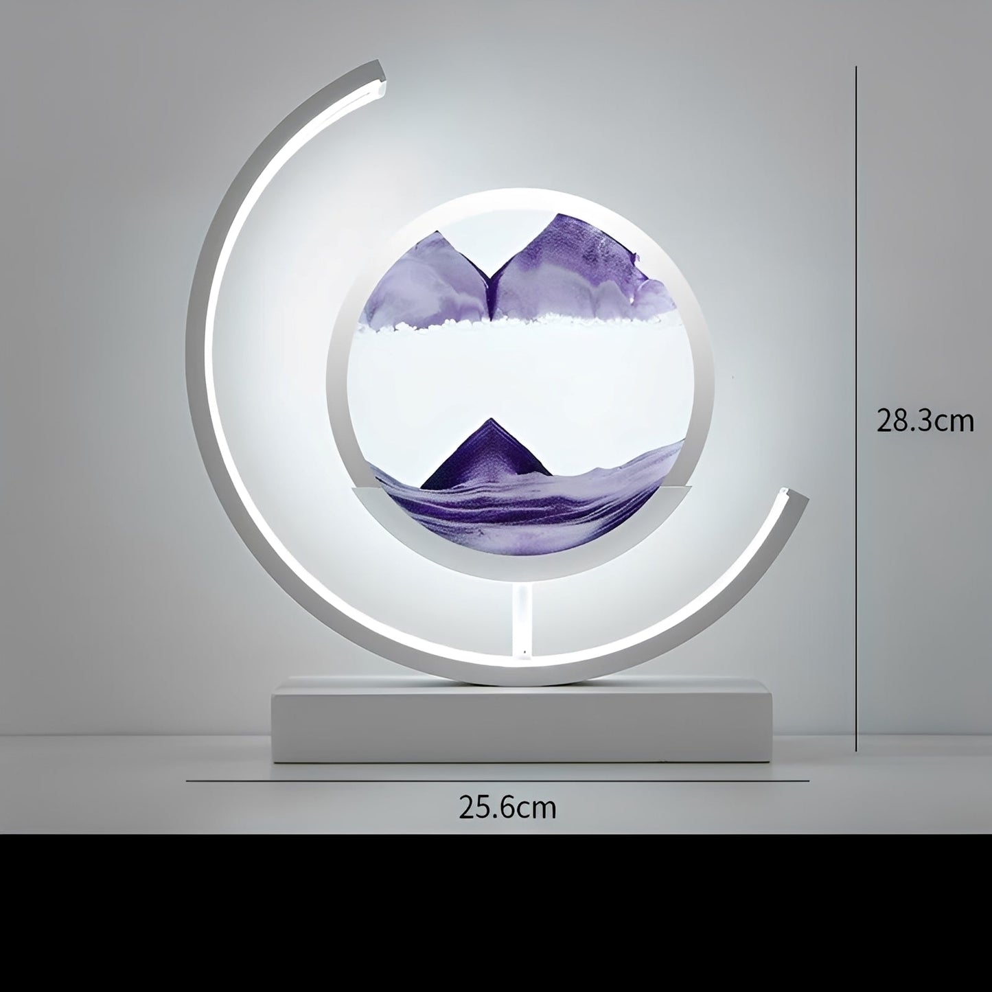 Meilin – Chinesische Glastischlampe im Stundenglas-Design