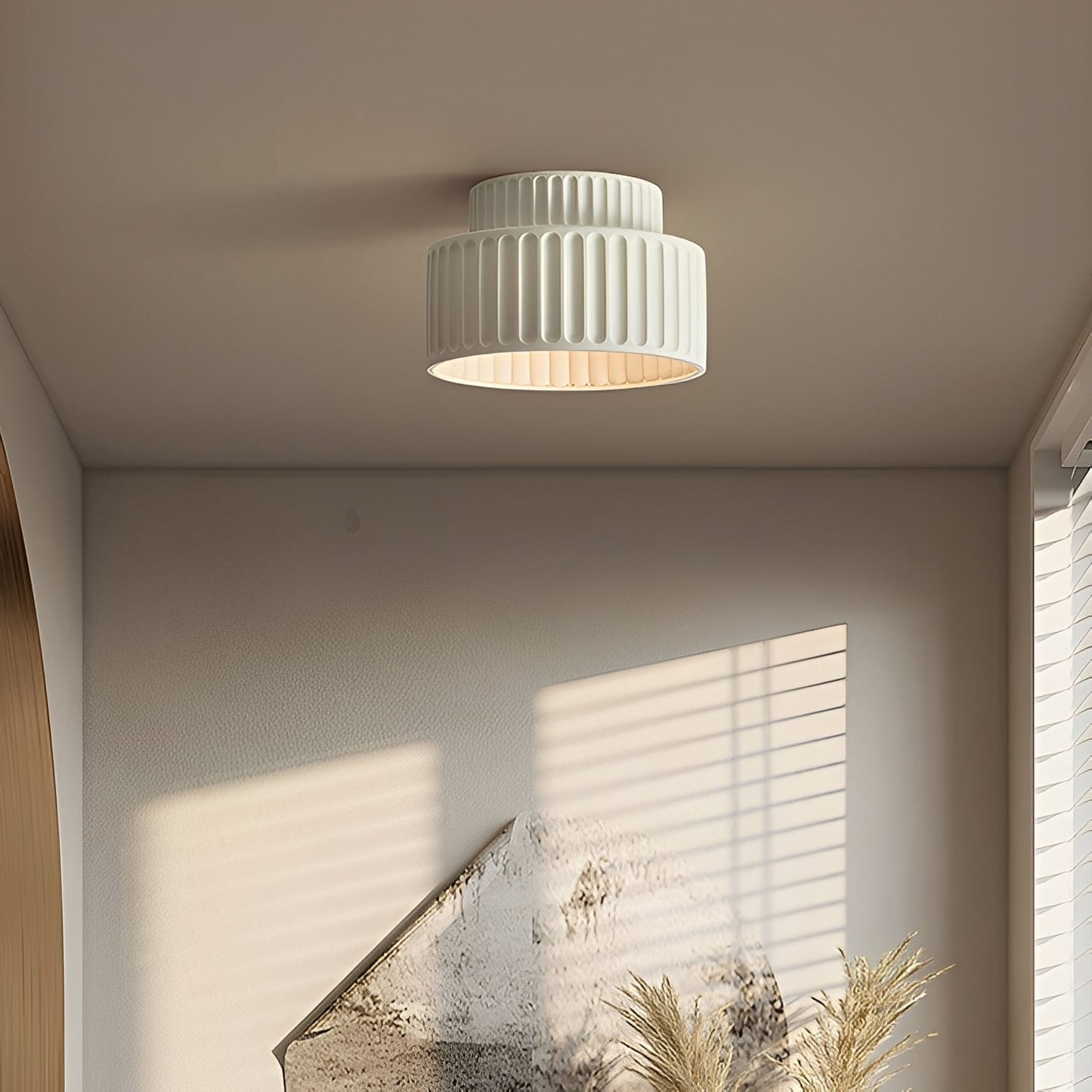 Coralie – Creme-Stil LED-Deckenlampe